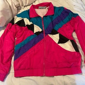Vintage Colorblock Windbreaker Jacket